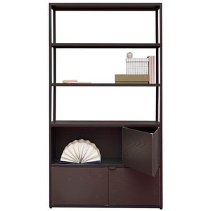 Hay, New Order Bücherregal / L 100 x H 180 cm - Hay schwarz en metall/holz, Bücherregal New Order metall holz schwarz / L 100 x H 180 cm - Hay schwarz en holz