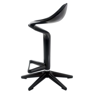KARTELL, Kartell-Spoon Stuhl, Schwarz, Höhenverstellbarer Barhocker Spoon plastikmaterial schwarz - Kartell schwarz en plastikmaterial
