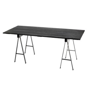 Serax, Studio Simple rechteckiger Tisch / mit Tischböcken - 180 x 75 cm - Serax schwarz en metall/holz, rechteckiger Tisch Studio Simple holz schwarz / mit Tischböcken - 180 x 75 cm - Serax schwarz en holz