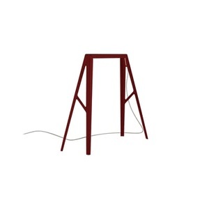 Foscarini, Tischleuchte Bridge 2 LED metall rot / L 29 x H 28 cm - Foscarini rot en metall, Tischleuchte Bridge 2 LED metall rot / L 29 x H 28 cm - Foscarini rot en metall