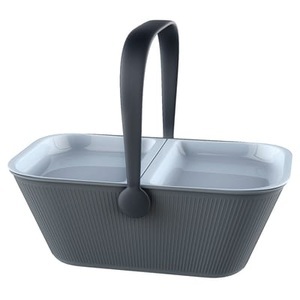 A di Alessi, PetNic Korb - A di Alessi grau en plastikmaterial, Korb PetNic plastikmaterial grau - Alessi grau en plastikmaterial