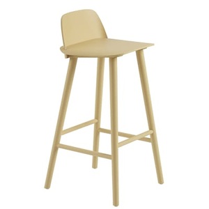 Muuto, Nerd Hochstuhl / H 75 cm - Holz - Muuto gelb en holz, Hochstuhl Nerd holz gelb / H 75 cm - Holz - Muuto gelb en holz