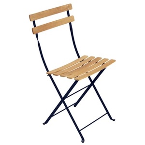 Fermob, Bistro Klappstuhl / Metall & Holz - Fermob blau en holz, Klappstuhl Bistro holz blau / Metall & Holz - Fermob blau en holz