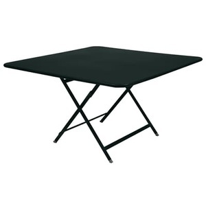 Fermob, Caractère Klapptisch - Fermob schwarz en metall, Klapptisch Caractère metall schwarz / 128 x 128 cm - Fermob schwarz en metall