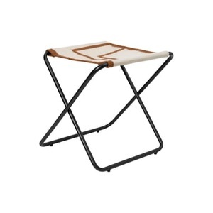 ferm living, Desert Klappstuhl / Plastikflaschen-Recycling - Gestell schwarz - Ferm Living beige en textil, Klappstuhl Desert textil beige / Plastikflaschen-Recycling - Gestell schwarz - Ferm Living beige en textil
