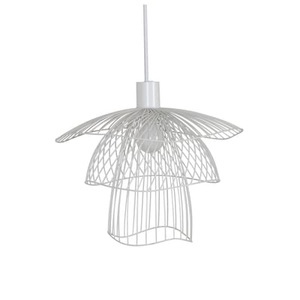Forestier, Forestier Papillon XS Pendelleuchte 30 cm weiß, Pendelleuchte Papillon XS metall weiß / Ø 35 cm - Forestier weiß en metall