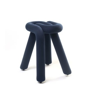 Moustache, Bold Hocker gepolstert / Stoff - Moustache blau en textil, Gepolsterter Hocker Bold textil blau gepolstert / Stoff - Moustache blau en textil
