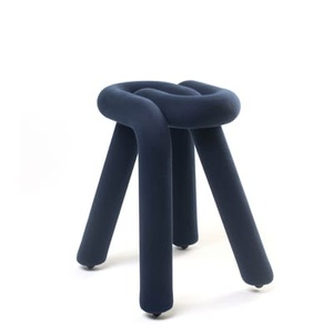 Moustache, Bold Hocker gepolstert / Stoff - Moustache blau en textil, Gepolsterter Hocker Bold textil blau gepolstert / Stoff - Moustache blau en textil