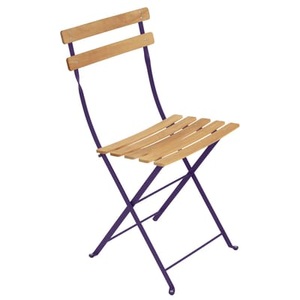 Fermob, Bistro Klappstuhl / Metall & Holz - Fermob violett en holz, Klappstuhl Bistro holz violett / Metall & Holz - Fermob violett en holz