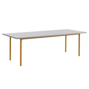 Hay, Two-Colour rechteckiger Tisch / 240 x 90 cm - MDF Valchromat® - Hay grau en holz, rechteckiger Tisch Two-Colour corian grau / 240 x 90 cm - MDF Valchromat® - Hay grau en corian