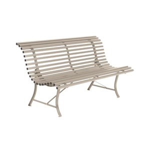 Fermob, Fermob Louisiane Bank S muskat, Bank mit Rückenlehne Louisiane metall grau / L 150 cm - Metall - Fermob grau en metall