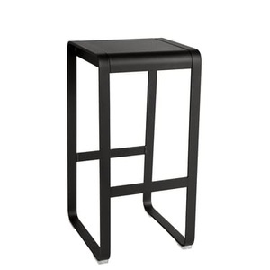 Fermob, Bellevie Barhocker / H 75 cm - Aluminium - Fermob schwarz en metall, Barhocker Bellevie metall schwarz / H 75 cm - Aluminium - Fermob schwarz en metall