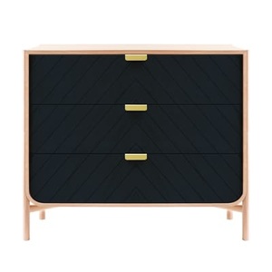 Harto, Marius Kommode / L 100 cm x H 90 cm - Hartô blau/holz natur en holz, Kommode Marius blau holz natur / L 100 cm x H 90 cm - Hartô holz natur en holz
