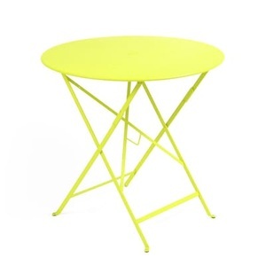Fermob, Fermob Bistro Tisch rund eisenkraut 77, Klapptisch Bistro metall grün Ø 77cm - Klapptisch - Mit Loch für Sonnenschirm - Fermob grün en metall
