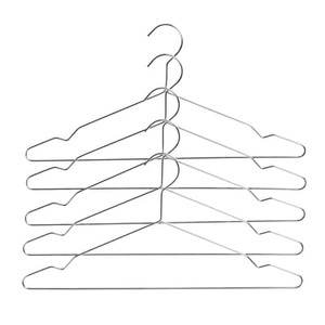 Hay, HAY Hang Kleiderbügel im 5er-Set, Kleiderbügel Hang silber metall / 5er-Set - Metall - Hay metall en metall