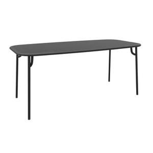 Petite Friture, Week-end rechteckiger Tisch / 180 x 85 cm - Aluminium - Petite Friture schwarz en metall, rechteckiger Tisch Week-end metall schwarz / 180 x 85 cm - Aluminium - Petite Friture schwarz en metall