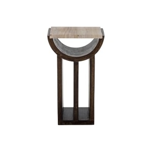 Bloomingville, Saphia Beistelltisch / Marmor & Holz - 30 x 24 x H 50 cm - Bloomingville beige en holz, Beistelltisch Saphia stein beige holz natur / Marmor & Holz - 30 x 24 x H 50 cm - Bloomingville holz natur en stein