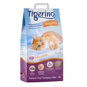 Tigerino, Sparpaket: 2 x 14 l Tigerino Nuggies Katzenstreu - Frischeduft, Tigerino Nuggies Katzenstreu ? Frühlingswiesenduft - 14 l