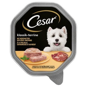 Cesar, Megapack Cesar Schale 28 x 150 g - Landküche mit Pute und Rind in Sauce, Megapack Cesar Schale 14 x 150 g - Landragout mit Truthahn, Rind und Kräutern