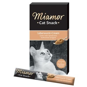 Miamor Cat Snack Leberwurst-Cream - 6 x 15 g