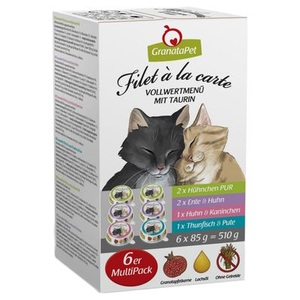 Granatapet, GranataPet Filet à la carte Probierpaket 6 x 85g - Probierpaket (4 Sorten), GranataPet Filet à la carte Probierpaket 6 x 85 g - Probierpaket (4 Sorten)
