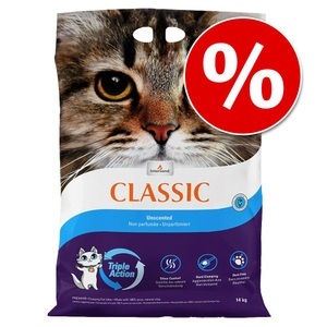 Extreme Classic, 20% gratis! 14 kg Intersand Classic Katzenstreu - Babypuderduft, Intersand Classic Katzenstreu mit Babypuderduft - 14 kg