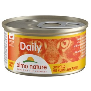 Almo Nature Daily Menu, Probierpaket Almo Nature Daily Menu 6 x 85 g - Mousse Huhnmix, Almo Nature Nassfutter Daily Mousse mit Thunfisch und Huhn, 85 g