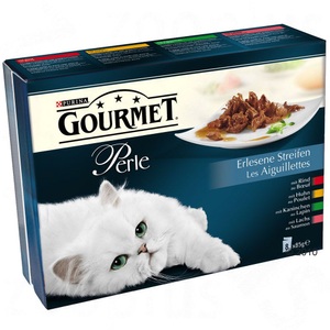 Gourmet, Multipack Gourmet Perle 8 x 85 g - Erlesene Streifen, GOURMET Perle Erlesene Streifen 8x85g