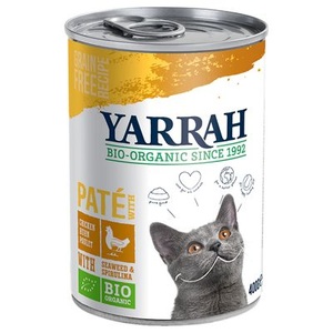 Yarrah, Sparpaket Yarrah Bio Pâté 24 x 400 g - Mix: Bio Huhn + Fisch, Yarrah Bio Pâté 1 x 400 g - Fisch