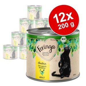 Feringa, Feringa Organic Adult 24 x 200 g - Huhn mit Apfel und Löwenzahn, Feringa Bio Menü 6 x 200 g - Bio Huhn mit Bio Apfel und Bio Löwenzahn