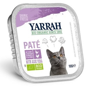 Yarrah, 14 + 4 gratis! 18 x 100 g Yarrah Bio Schälchen - Chunks: Huhn mit Truthahn, Yarrah Bio Chunks 6 x 100 g - Bio Huhn & Bio Truthahn mit Bio Aloe Vera