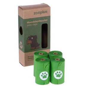 zooplus Exclusive, Biologisch abbaubare Hundekotbeutel - 4 Rollen à 15 Beutel, Biologisch abbaubare Hundekotbeutel - 4 Rollen à 15 Beutel