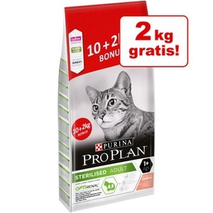 10 kg + 2 kg gratis! PURINA PRO PLAN Sterilised Adult - Reich an Lachs