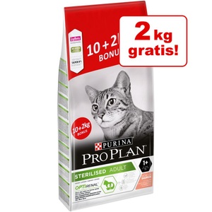 Pro Plan, 10 kg + 2 kg gratis! PURINA PRO PLAN Sterilised Adult - Reich an Lachs