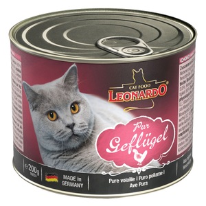 LEONARDO, Leonardo All Meat 6 x 200 g - Geflügel pur, Leonardo Cat Food Nassfutter Geflügel, 200 g