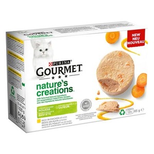 Gourmet, 5 x 10 g Gourmet Nature's Creations Katzensnack zum Sonderpreis! - Huhn & Kürbis, Gourmet Nature's Creations Snack 5 x 10 g - Huhn und Kürbis