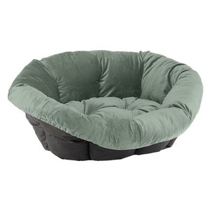 ferplast, Ferplast Hundekorb Siesta Deluxe schwarz mit Überzug Sofà samt grün - Set Grösse 10: L 96 x B 71 x H 32 cm, Überzug Samt grün für Ferplast Korb Siesta Deluxe - 10: L 96 x B 71 x H 32 cm
