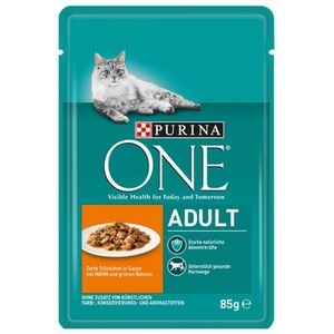 Sparpaket Purina One Adult 12 x 85 g - Adult mit Rind & Karotten