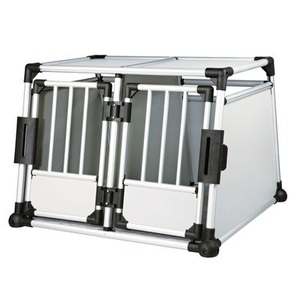 Trixie, Trixie Transportbox Aluminium doppelt - Grösse M-L: B 88 x T 93 x H 64 cm, Trixie Transportbox Aluminium doppelt - Größe M-L: B 93 x T 88 x H 64 cm
