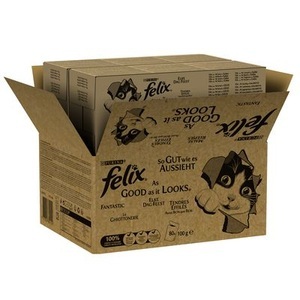 Felix, Jumbopack: 80 x 100 g Felix ´´So gut wie es aussieht´´ - Thunfisch, Lachs, Kabeljau, Seelachs, 