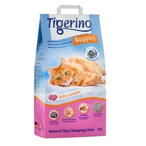 Tigerino, Sparpaket: 2 x 14 l Tigerino Nuggies Katzenstreu - Frischeduft, Tigerino Nuggies Katzenstreu ? Frühlingswiesenduft - 14 l