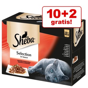 Sheba, Megapack Sheba Varietäten Frischebeutel 24 x 85 g - Selection in Sauce Geflügel Variation, Multipack Sheba Varietäten Frischebeutel 12 x 85 g - Selection in Sauce Geflügel Variation