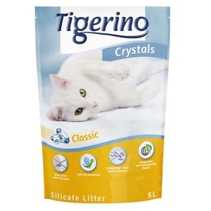 Tigerino, Tigerino Crystals Flower-Power Katzenstreu - 6 x 5 l - Sparangebot!, 5 + 1 gratis! Tigerino Crystals Katzenstreu 6 x 5 l - Blütenduft