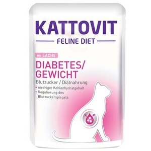 Kattovit, Kattovit Diabetes / Gewicht Pouch - 24 x 85 g Lachs, 
