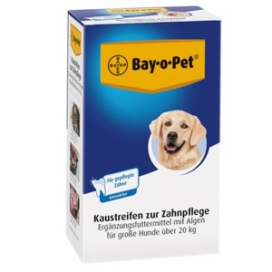 Bayer, Bayer Bay-o-Pet® Zahnpflege Kaustreifen mit Alge für große Hunde, 