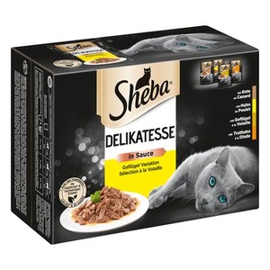 Sheba, Sheba Katzen Nassfutter Tech-Mixpack - 24 x Beutel Selection in Sauce Geflügel Variation + 24 Schalen Sauce Lover, 