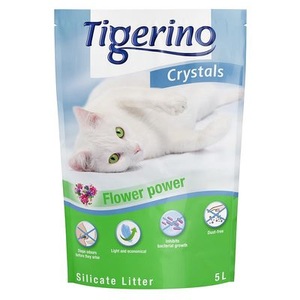 Tigerino, Tigerino Crystals Katzenstreu - 5 l, Tigerino Crystals Classic Sensitive Katzenstreu ? parfümfrei - 5 l