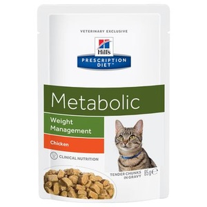 Hill´s Prescription Diet, Hill´s Prescription Diet Metabolic Weight Management Katzenfutter mit Huhn - 12 x 85g, Hill's Prescription Diet Metabolic Weight Management mit Huhn Geflügel 12x85 g