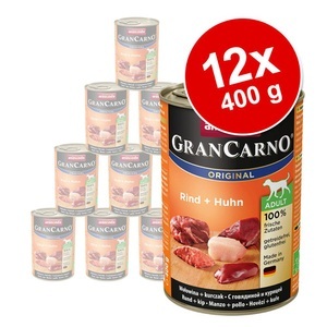 Animonda GranCarno, Animonda GranCarno Original Adult 6 x 400 g - Rind & Entenherzen, animonda GranCarno Original Adult 6 x 400 g - Rind + Entenherzen