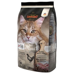 LEONARDO, Leonardo Adult Maxi Grainfree - 1,8 kg, Leonardo Cat Food Trockenfutter Adult getreidefrei Maxi, 1.8 kg